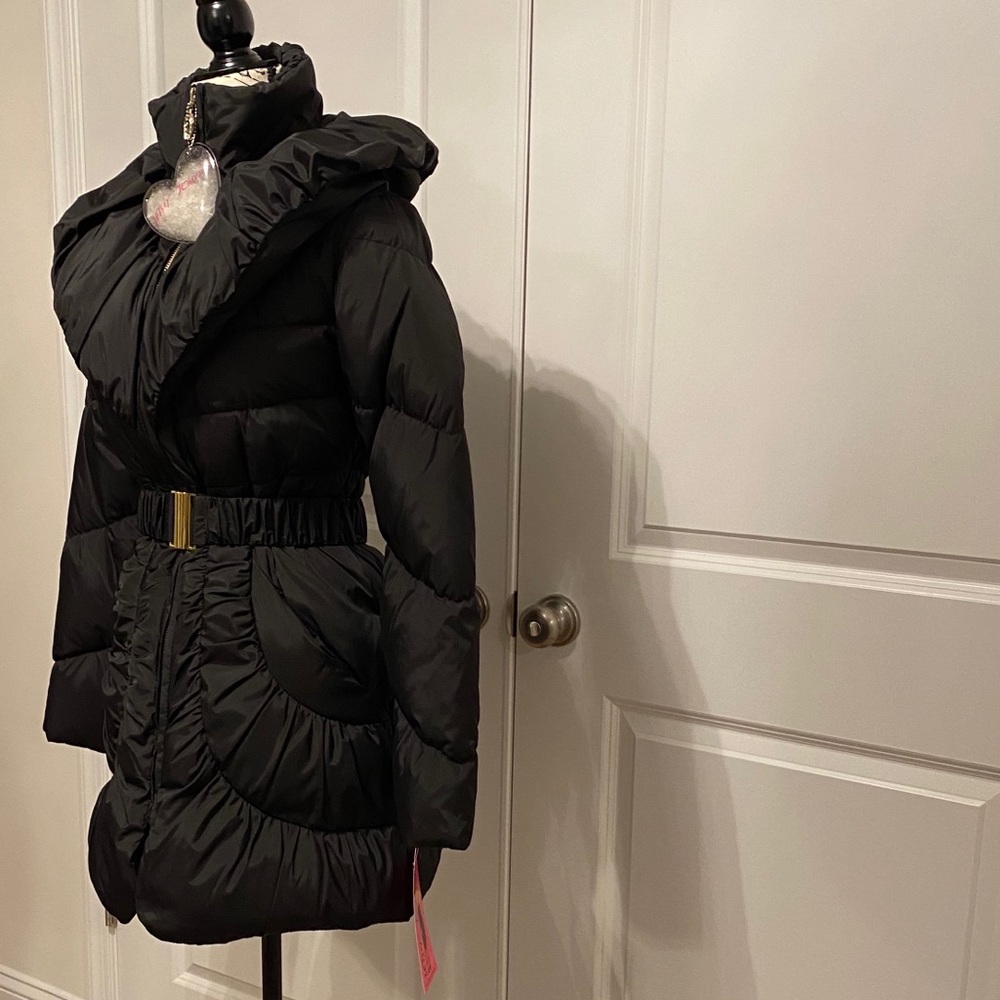✨FLASH SALE!!!✨❤️BETSEY JOHNSON✨NWT✨CHIC BUBBLE BELTED COAT - Picture 4 of 10